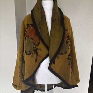 Ornella Paris Italian Wood Blend Open Jacket NWT - Size Medium